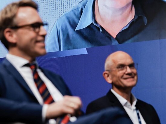 © Tobias Koch Claudia Plattner, Präsidentin Bundesamt für Sicherheit in der Informationstechnik, hält einleitende Worte zur Lage der Cybersecurity in Deutschland