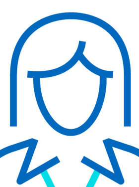 Grafische Darstellung eines Frauenoberkörpers in Businesskleidung