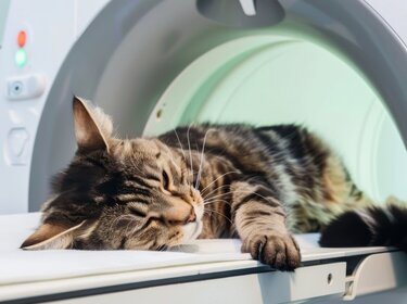 Röntgenreport 2026: 13 Prozent der Geräte mit Mängeln Katze liegt ruhig in einem CT-Scanner bei einer tiermedizinischen Röntgenuntersuchung
