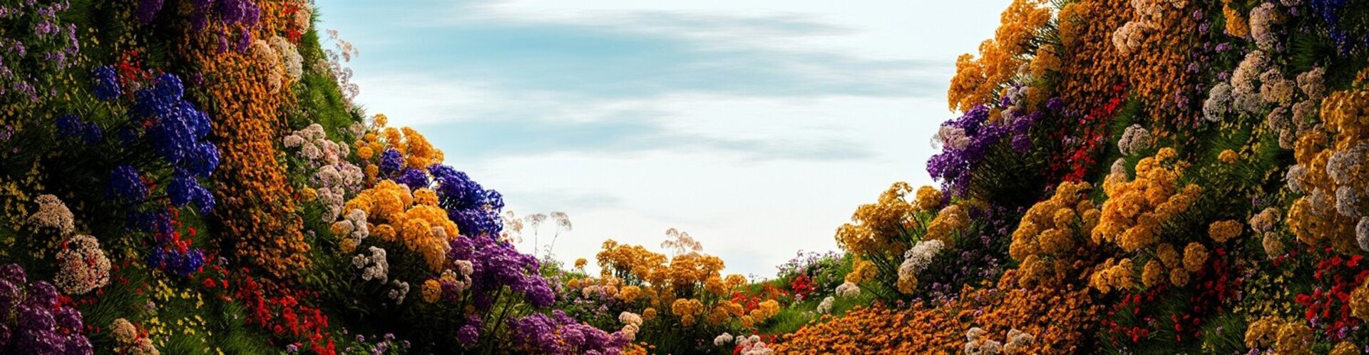Kreisförmiger Blick durch Pflanzen auf das Meer